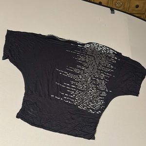 MANIFESTO BEAUTIFUL OVER BOHO BLACK AND SILK COLOR TOP